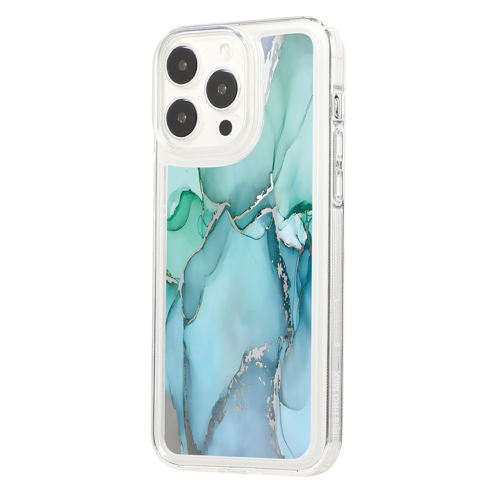 For iPhone 14 Pro Max TPU Case Airbag Protection Smart Phone Cover with Marble Pattern