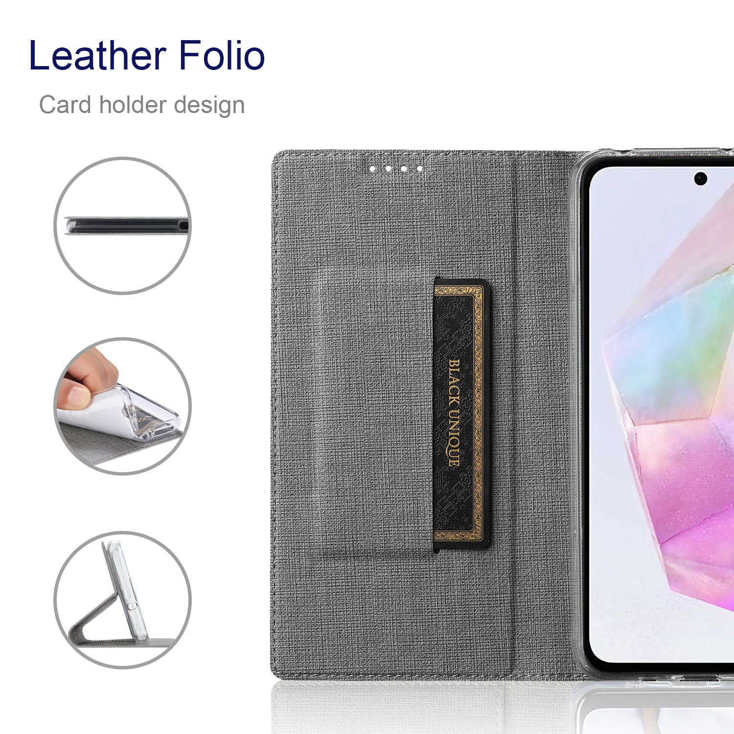 VILI DMX Series For Samsung Galaxy A55 5G Case PU Leather Card Holder Stand View Phone Cover