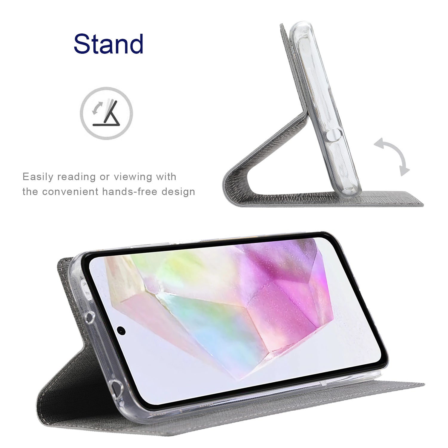 VILI DMX Series For Samsung Galaxy A55 5G Case PU Leather Card Holder Stand View Phone Cover