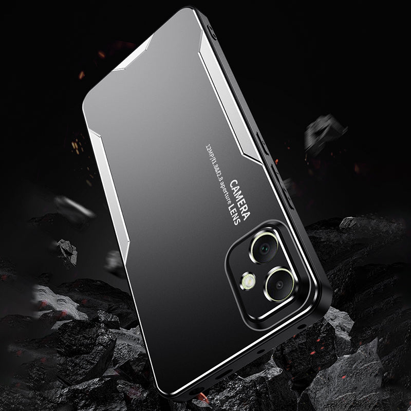 For Samsung Galaxy A05 4G Anti-Scratch Case Aluminum Alloy+TPU+PC Hybrid Phone Cover