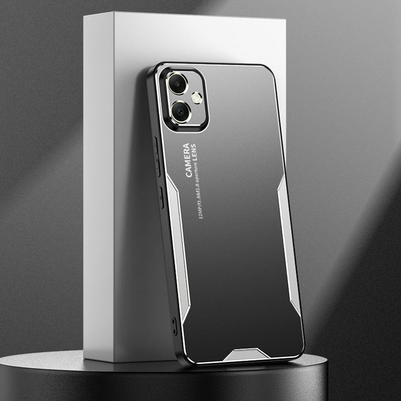 For Samsung Galaxy A05 4G Anti-Scratch Case Aluminum Alloy+TPU+PC Hybrid Phone Cover
