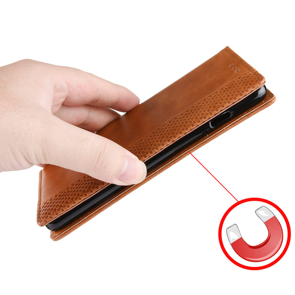 For vivo Y03 Case Wallet Magnetic Closure Leather Retro Phone Cover