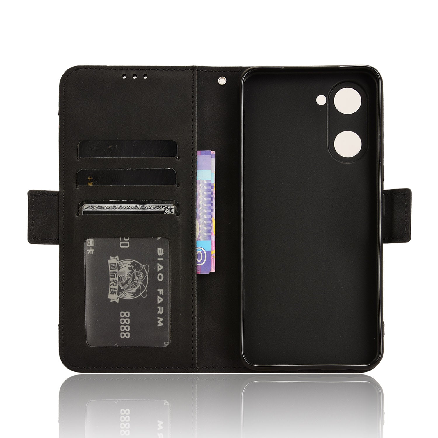 For vivo Y03 Leather Case with Multiple Card Slots Full Protection Wallet Phone Cover