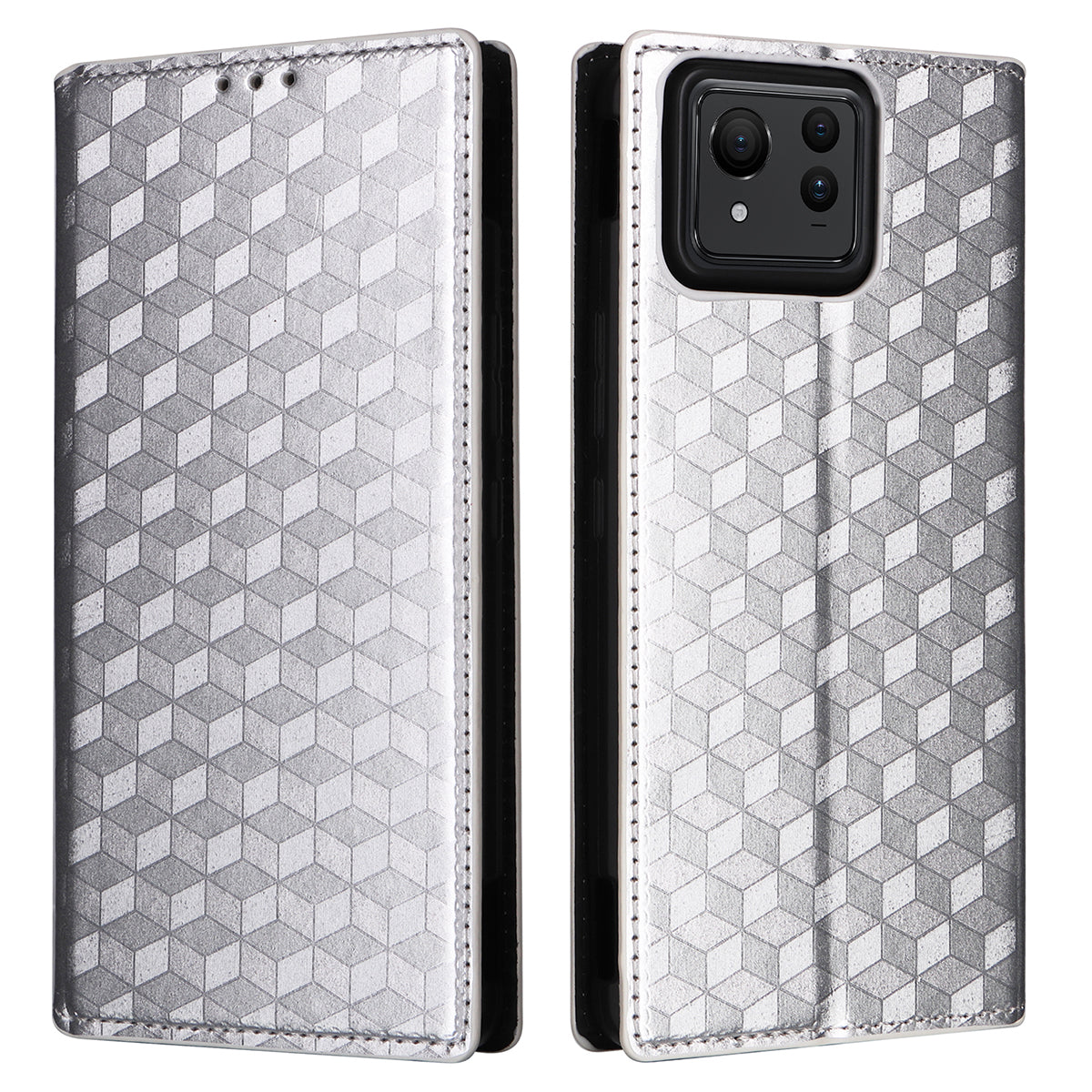 For Asus Zenfone 11 Ultra 5G Leather Wallet Case Rhombus Imprinted Protective Phone Cover