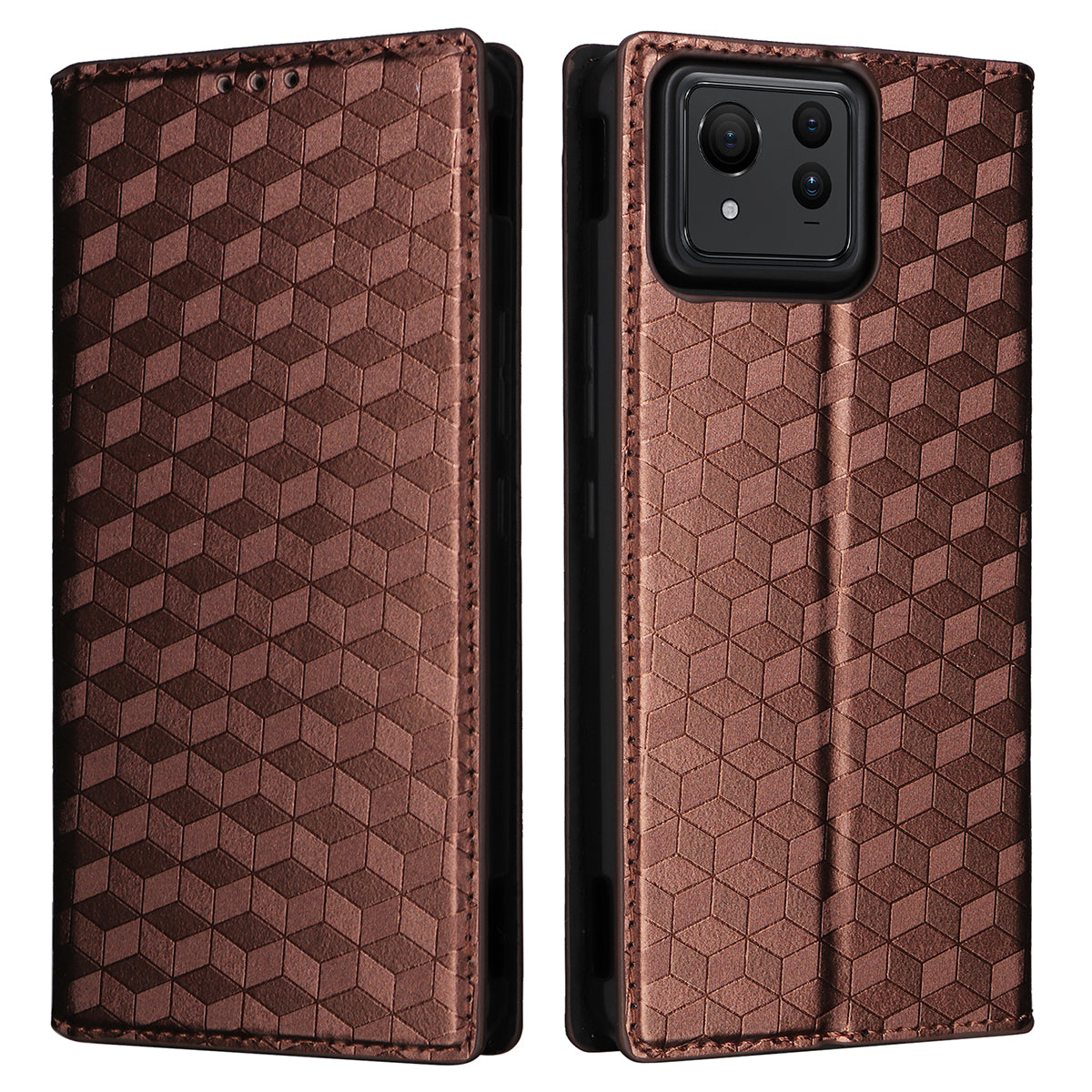 For Asus Zenfone 11 Ultra 5G Leather Wallet Case Rhombus Imprinted Protective Phone Cover