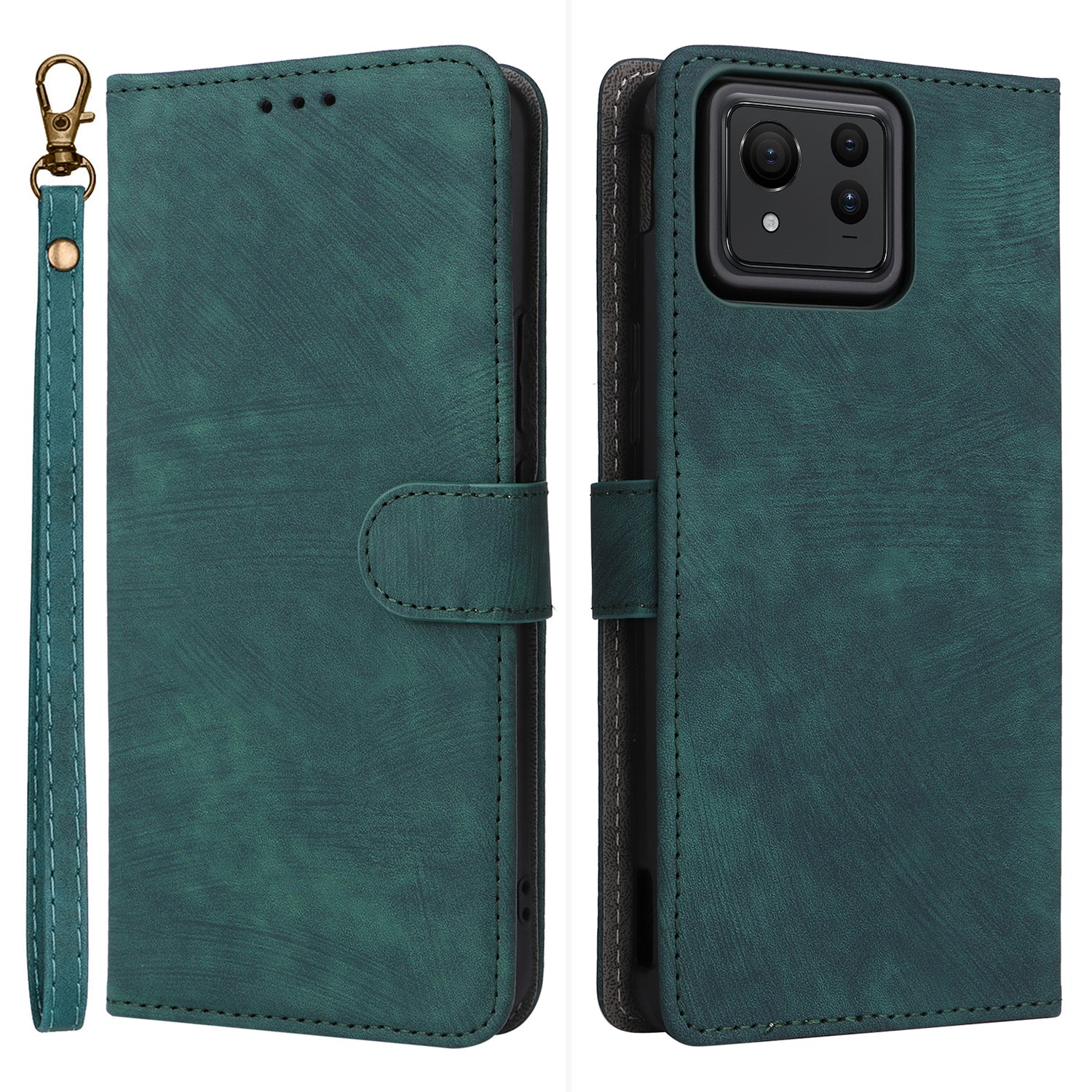 For Asus Zenfone 11 Ultra 5G Case with Strap RFID Blocking Wallet Phone Leather Cover