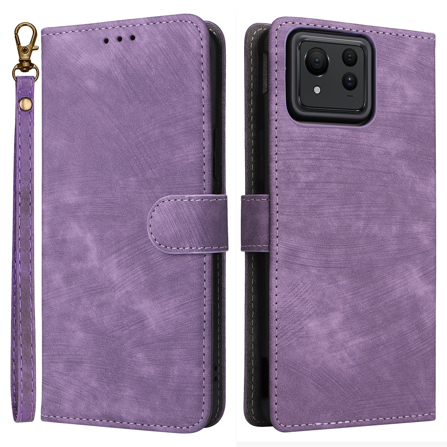 For Asus Zenfone 11 Ultra 5G Case with Strap RFID Blocking Wallet Phone Leather Cover