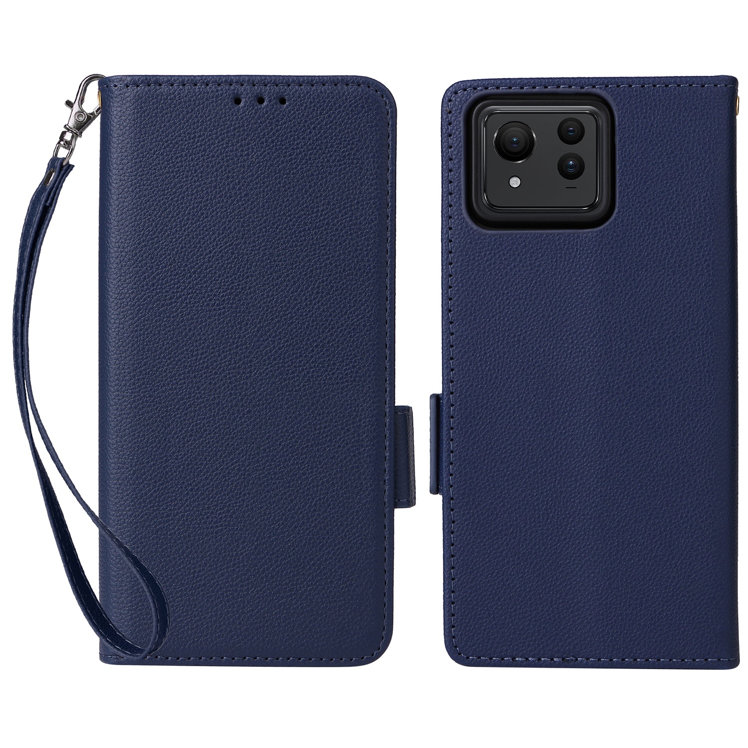For Asus Zenfone 11 Ultra 5G Case Wallet Leather Litchi Texture Phone Cover with Wrist Strap