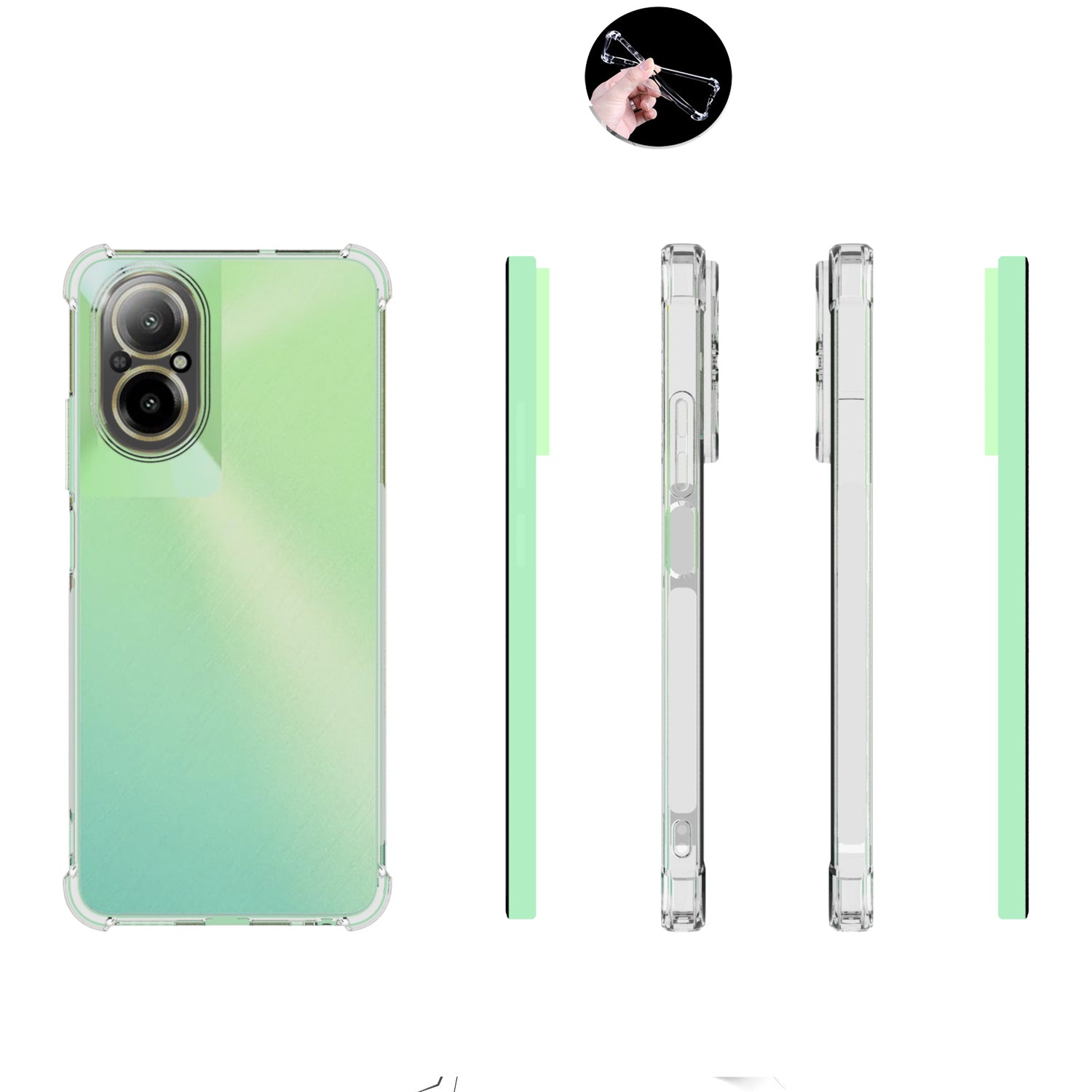 Case for Realme C67 4G Shell Shock-Absorbent TPU Phone Cover with Precise Lens Cutout