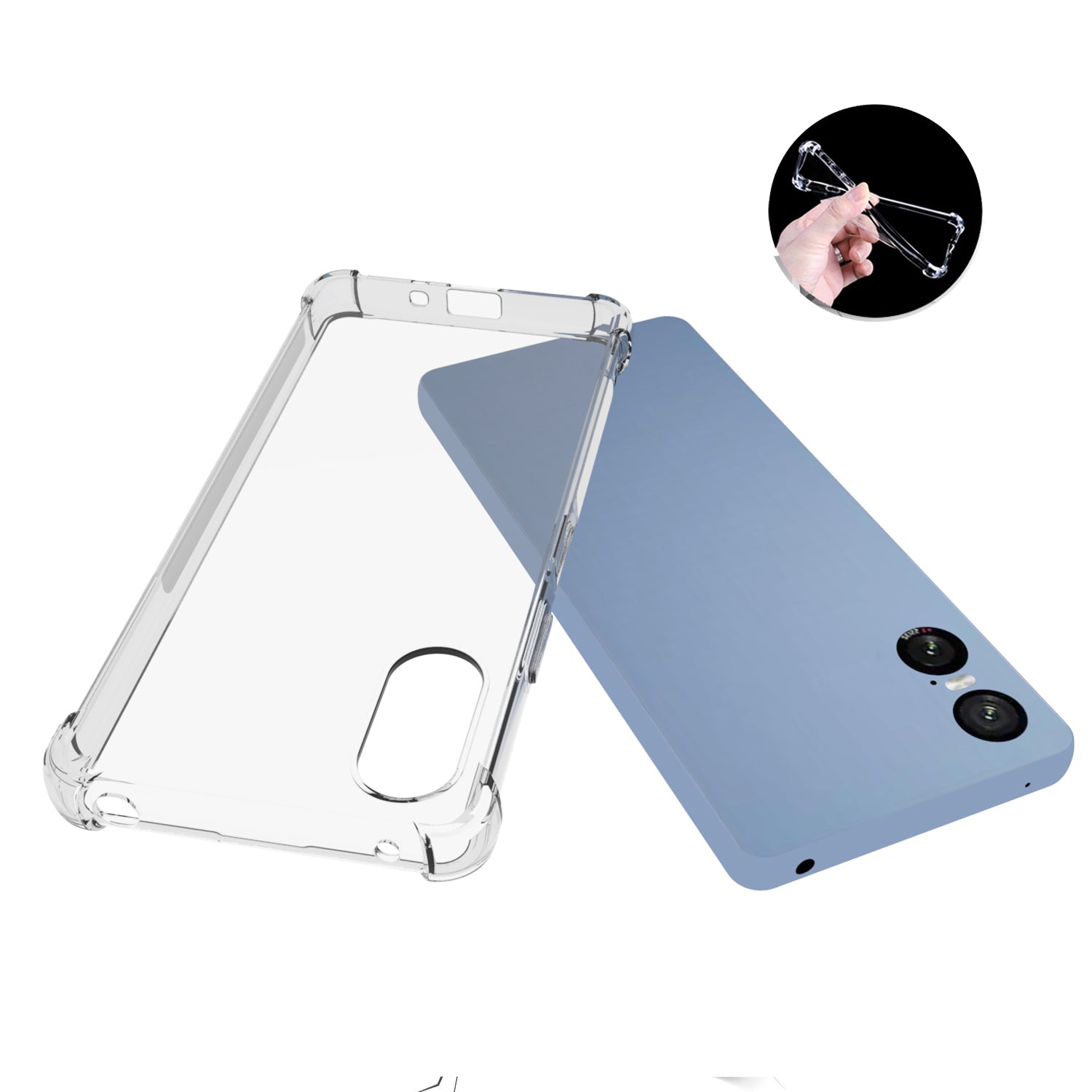 For Sony Xperia 5 VI Case Crystal Clear Soft TPU Drop-resistant Smart Phone Shell (Big Rear Lens Hole)