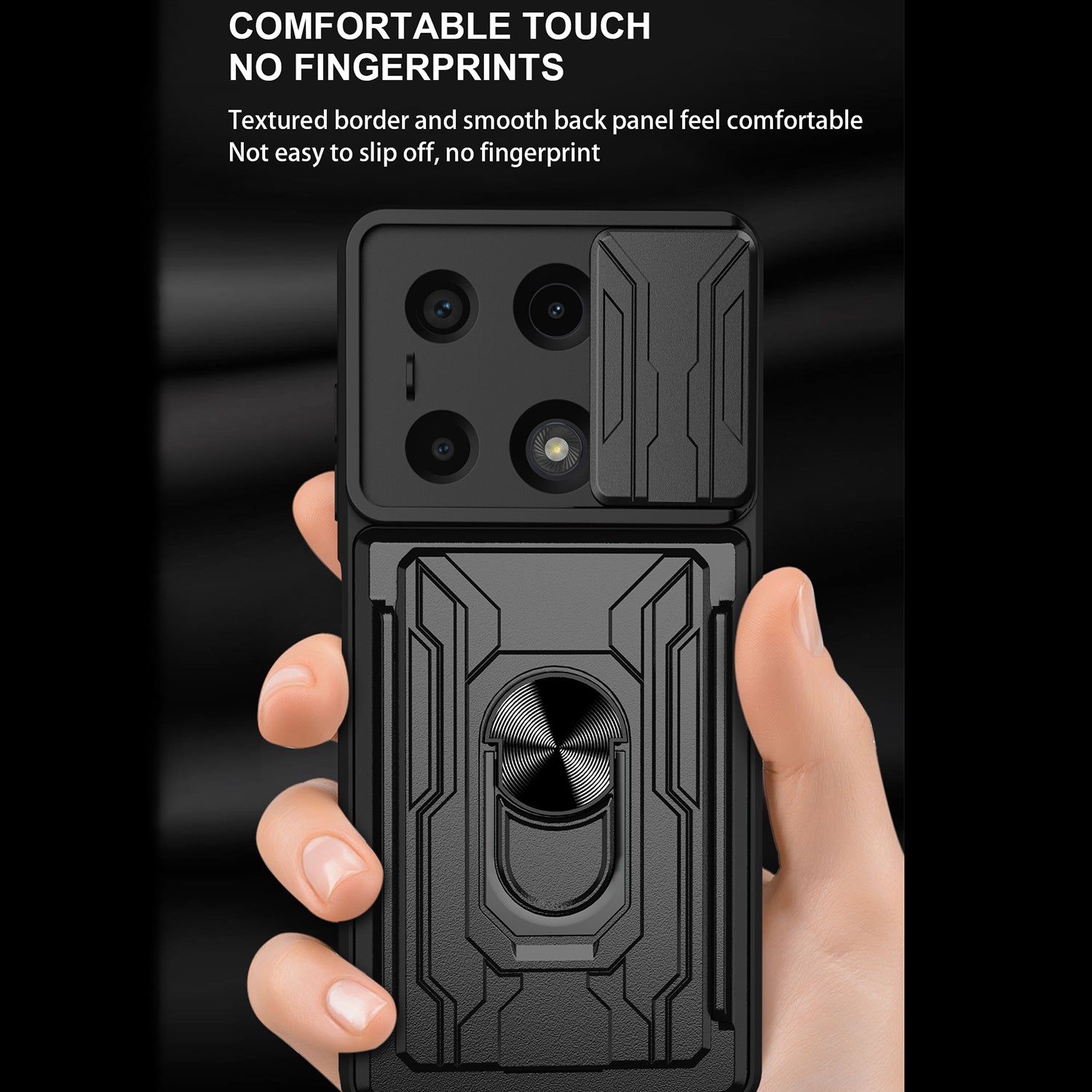 For Xiaomi Redmi Note 13 Pro 4G / Poco M6 Pro 4G Case Lens Protection PC+TPU Card Slots Phone Cover