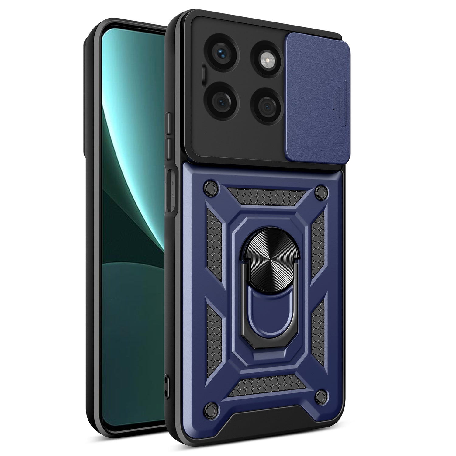 For Honor X8b 4G Case PC+TPU Camera Protection Phone Cover Built-in Kickstand