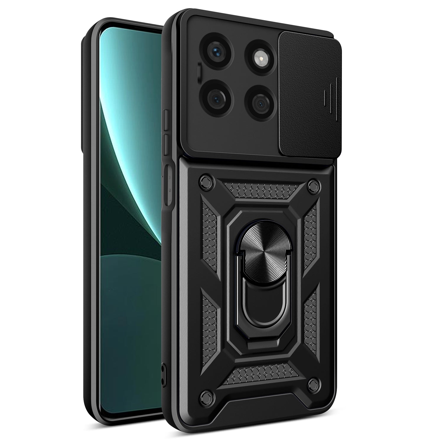 For Honor X8b 4G Case PC+TPU Camera Protection Phone Cover Built-in Kickstand