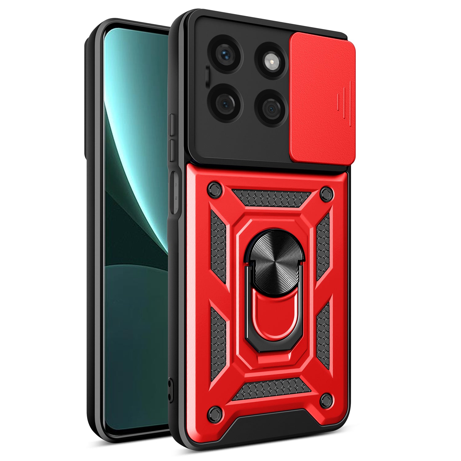 For Honor X8b 4G Case PC+TPU Camera Protection Phone Cover Built-in Kickstand