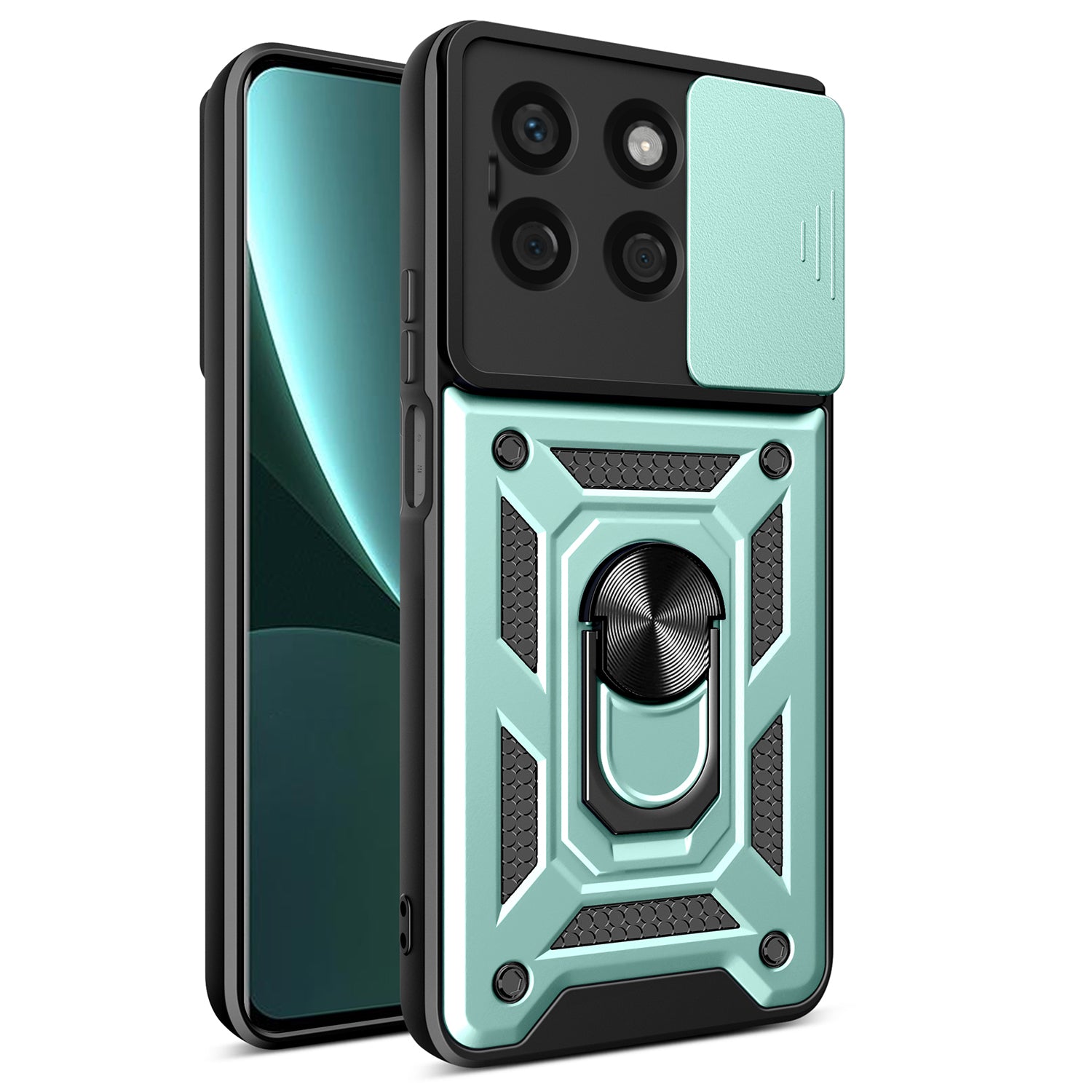 For Honor X8b 4G Case PC+TPU Camera Protection Phone Cover Built-in Kickstand
