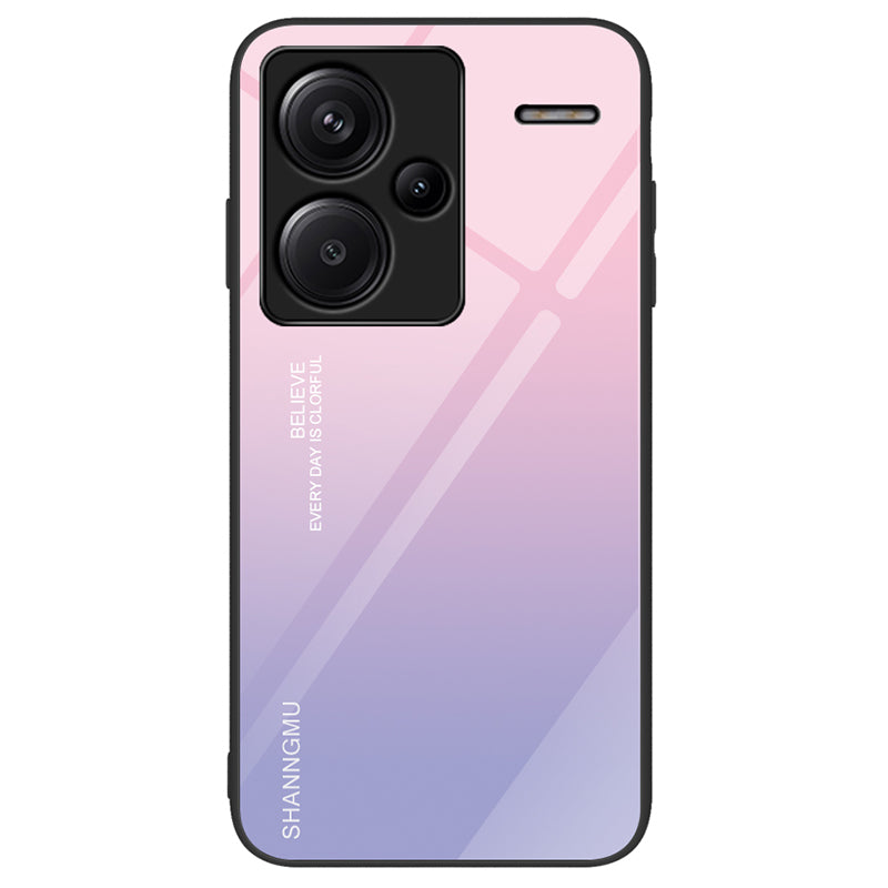 For Xiaomi Redmi Note 13 Pro+ 5G Cell Phone Cases Pattern Printing Tempered Glass+PC+TPU Shell