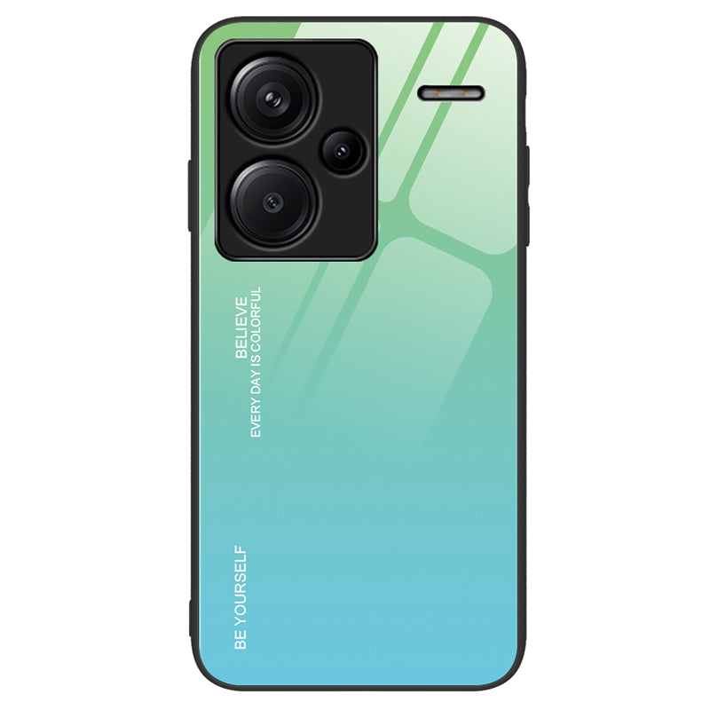 For Xiaomi Redmi Note 13 Pro+ 5G Case Anti-scratch Tempered Glass+PC+TPU Protective Shell