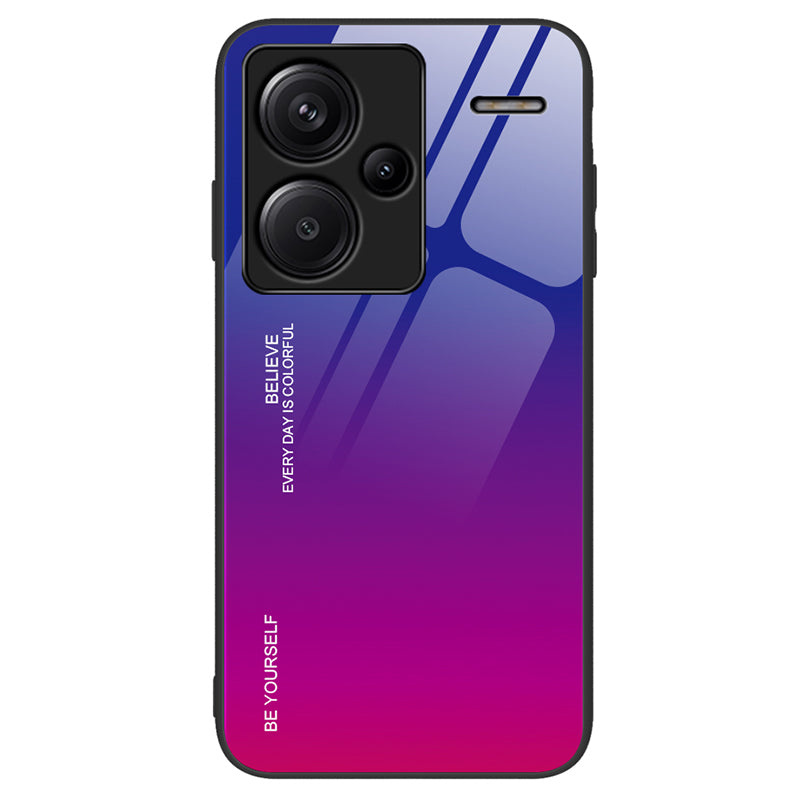 For Xiaomi Redmi Note 13 Pro+ 5G Case Anti-scratch Tempered Glass+PC+TPU Protective Shell
