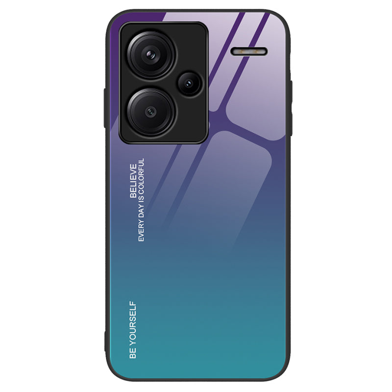 For Xiaomi Redmi Note 13 Pro+ 5G Case Anti-scratch Tempered Glass+PC+TPU Protective Shell