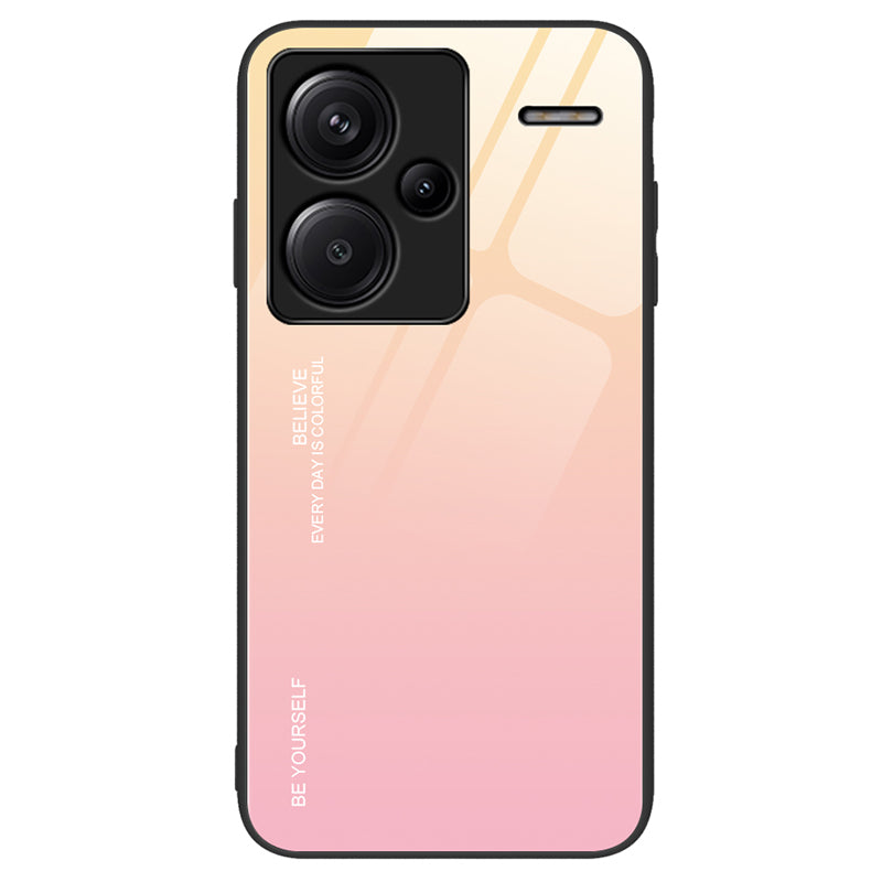 For Xiaomi Redmi Note 13 Pro+ 5G Case Anti-scratch Tempered Glass+PC+TPU Protective Shell