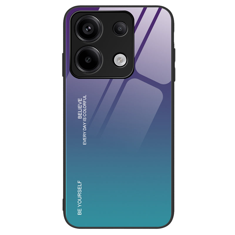 For Xiaomi Redmi Note 13 Pro 5G / Poco X6 5G Case Gradient Tempered Glass+PC+TPU Phone Cover