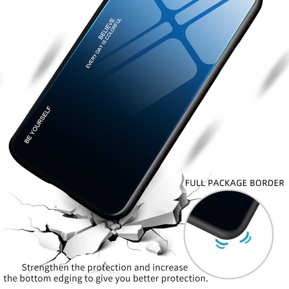 For Xiaomi Redmi Note 13 Pro 5G / Poco X6 5G Case Gradient Tempered Glass+PC+TPU Phone Cover