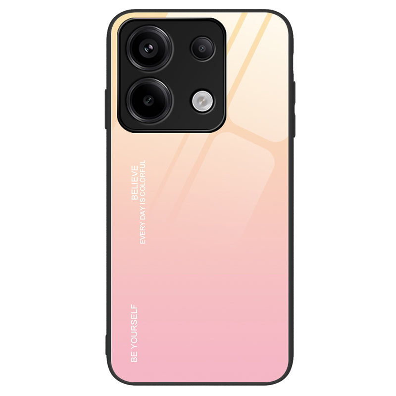 For Xiaomi Redmi Note 13 Pro 5G / Poco X6 5G Case Gradient Tempered Glass+PC+TPU Phone Cover