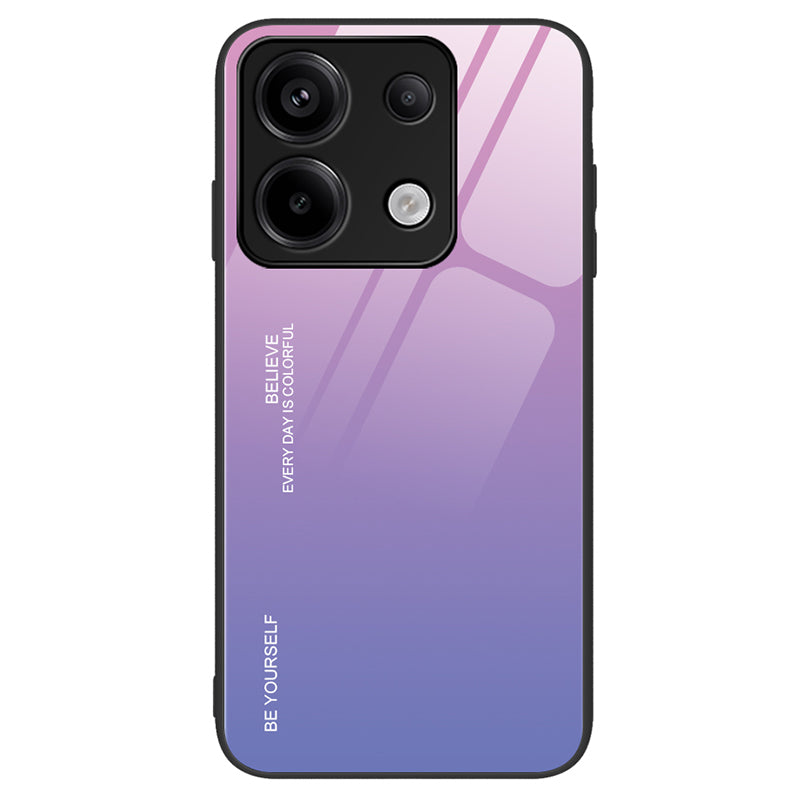 For Xiaomi Redmi Note 13 Pro 5G / Poco X6 5G Case Gradient Tempered Glass+PC+TPU Phone Cover