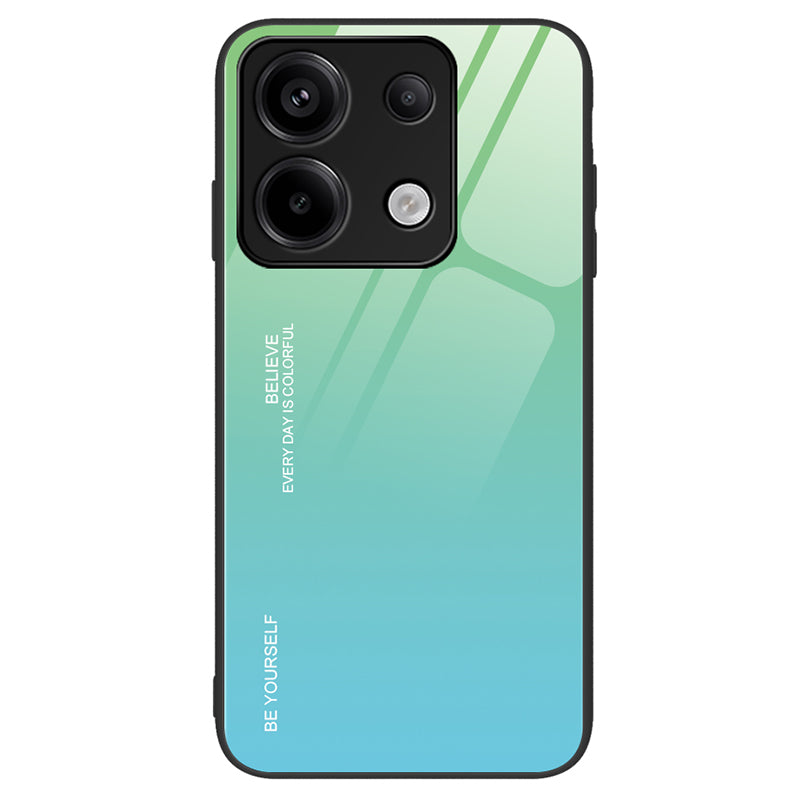 For Xiaomi Redmi Note 13 Pro 5G / Poco X6 5G Case Gradient Tempered Glass+PC+TPU Phone Cover
