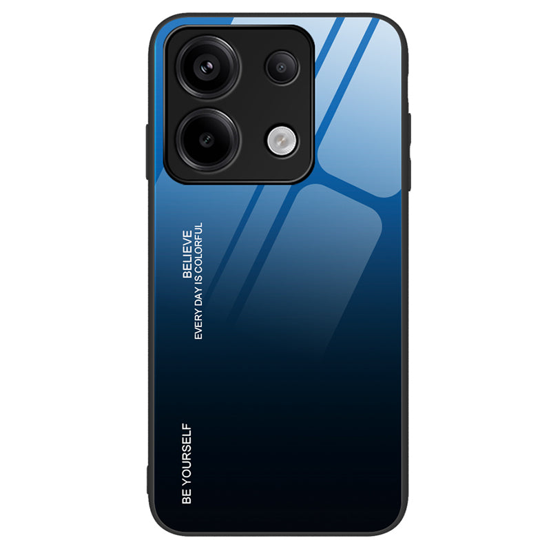 For Xiaomi Redmi Note 13 Pro 5G / Poco X6 5G Case Gradient Tempered Glass+PC+TPU Phone Cover