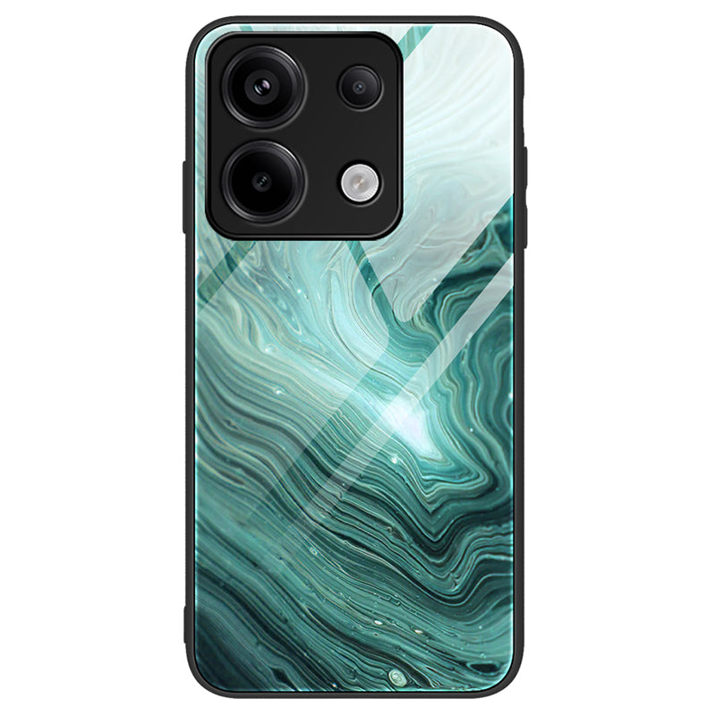 ForXiaomi Redmi Note 13 Pro 5G / Poco X6 5G Case Tempered Glass Back Phone Cover with Marble Pattern