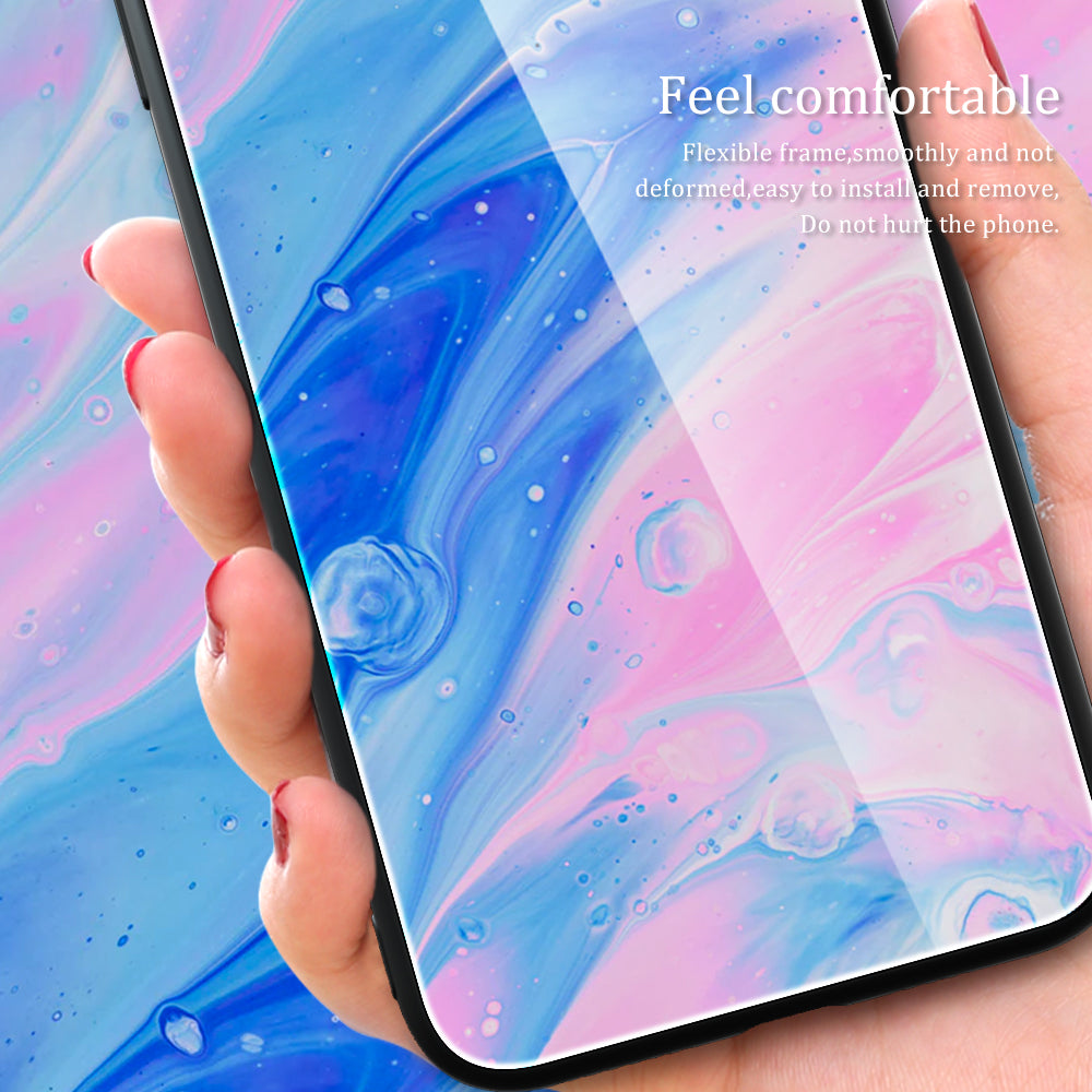 ForXiaomi Redmi Note 13 Pro 5G / Poco X6 5G Case Tempered Glass Back Phone Cover with Marble Pattern