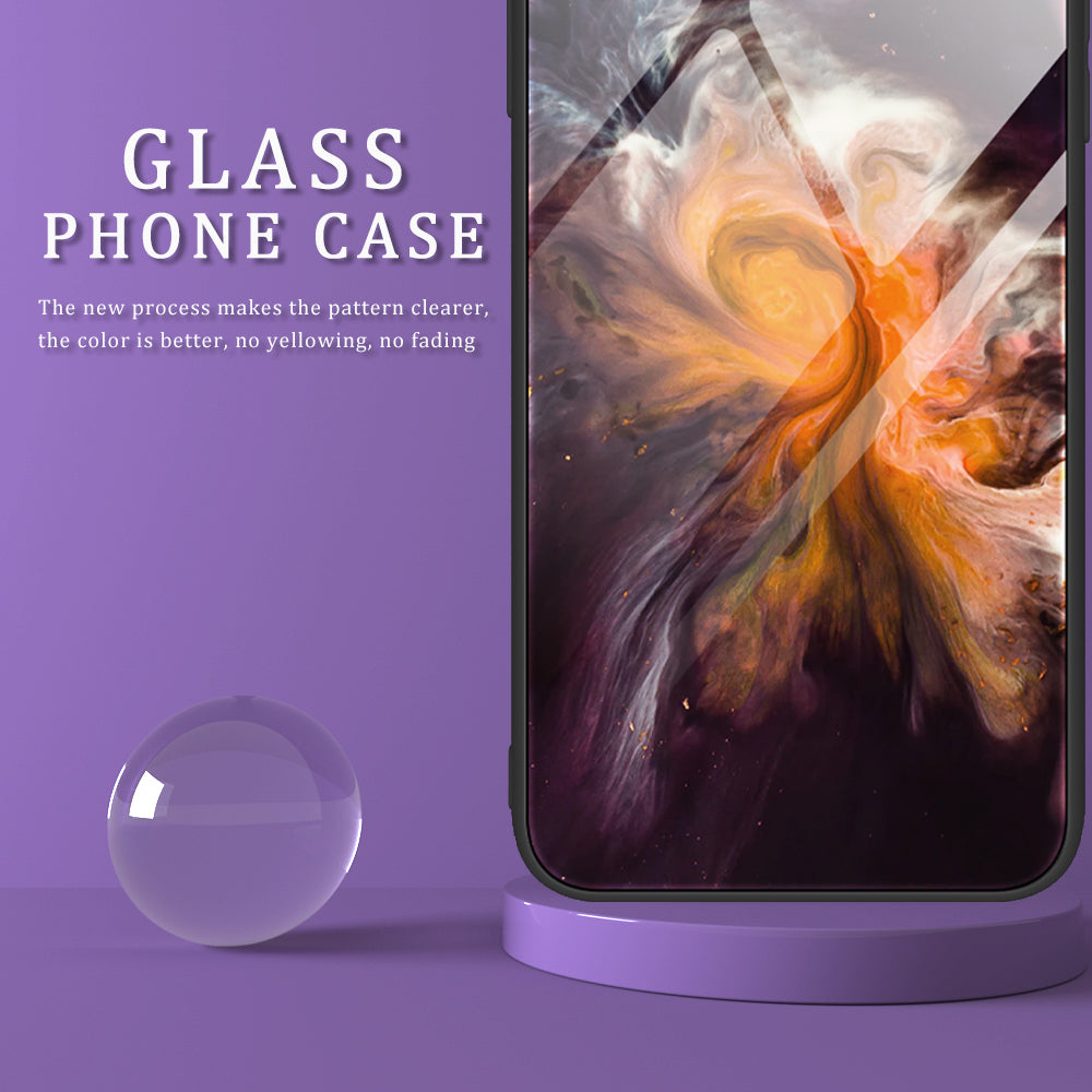 ForXiaomi Redmi Note 13 Pro 5G / Poco X6 5G Case Tempered Glass Back Phone Cover with Marble Pattern