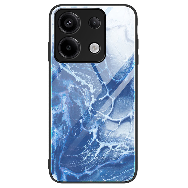 ForXiaomi Redmi Note 13 Pro 5G / Poco X6 5G Case Tempered Glass Back Phone Cover with Marble Pattern