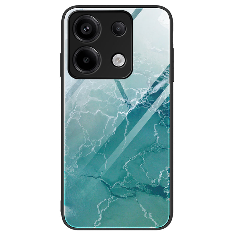 ForXiaomi Redmi Note 13 Pro 5G / Poco X6 5G Case Tempered Glass Back Phone Cover with Marble Pattern