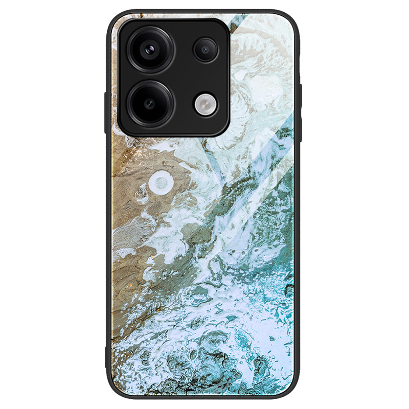 ForXiaomi Redmi Note 13 Pro 5G / Poco X6 5G Case Tempered Glass Back Phone Cover with Marble Pattern