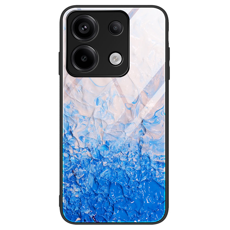 ForXiaomi Redmi Note 13 Pro 5G / Poco X6 5G Case Tempered Glass Back Phone Cover with Marble Pattern