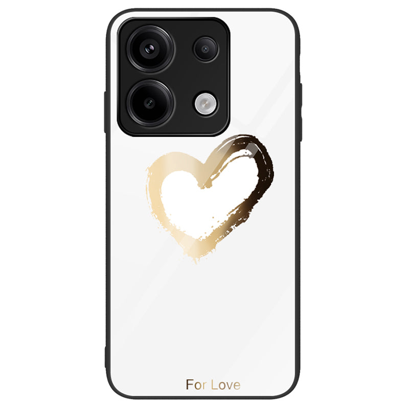 Phone Case for Xiaomi Redmi Note 13 Pro 5G / Poco X6 5G Cover Pattern Printing Tempered Glass+PC+TPU Shell