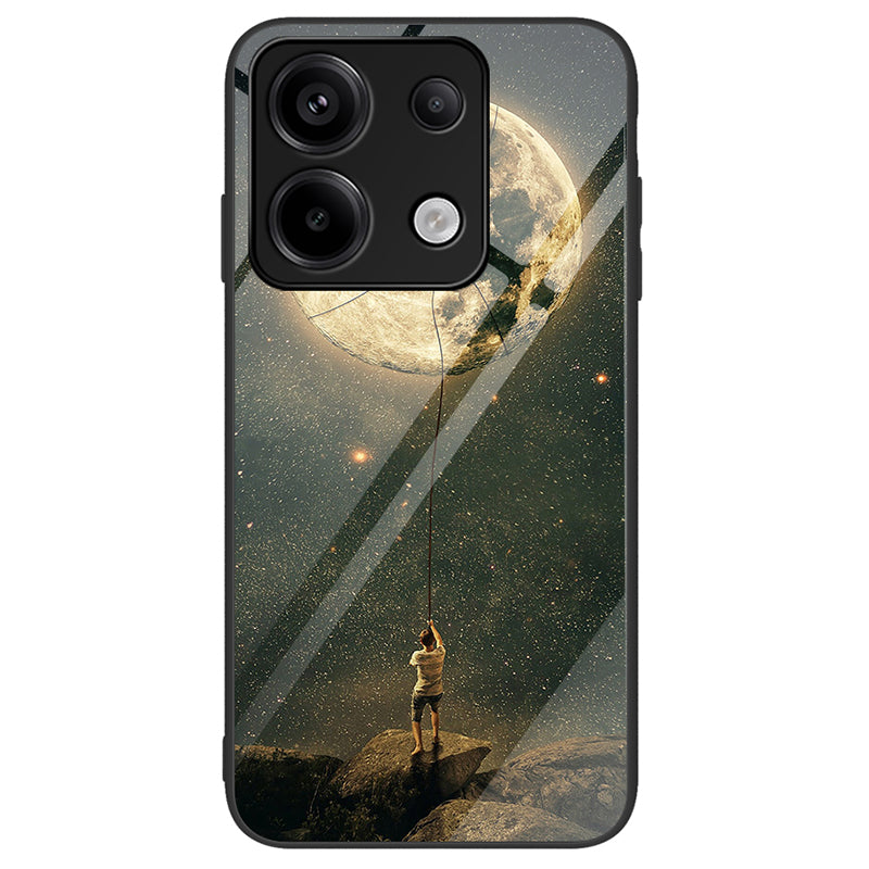 Phone Case for Xiaomi Redmi Note 13 Pro 5G / Poco X6 5G Cover Pattern Printing Tempered Glass+PC+TPU Shell