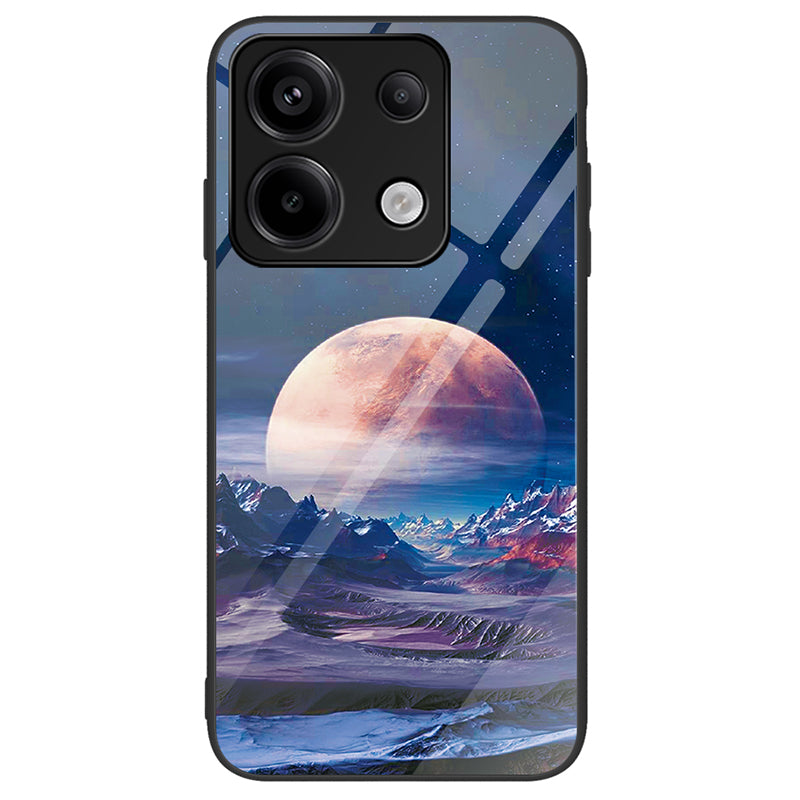 Phone Case for Xiaomi Redmi Note 13 Pro 5G / Poco X6 5G Cover Pattern Printing Tempered Glass+PC+TPU Shell