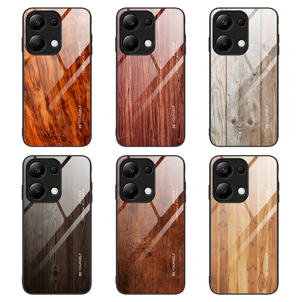 For Xiaomi Redmi Note 13 Pro 4G / Poco M6 Pro 4G Cell Phone Cases Anti-drop Tempered Glass+TPU Cover