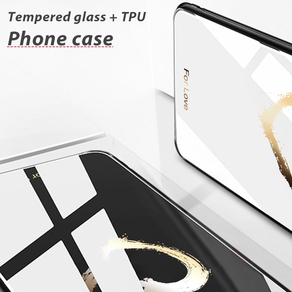 For Xiaomi Redmi Note 13 Pro 4G / Poco M6 Pro 4G Phone Cover Pattern Printing Tempered Glass+PC+TPU Case