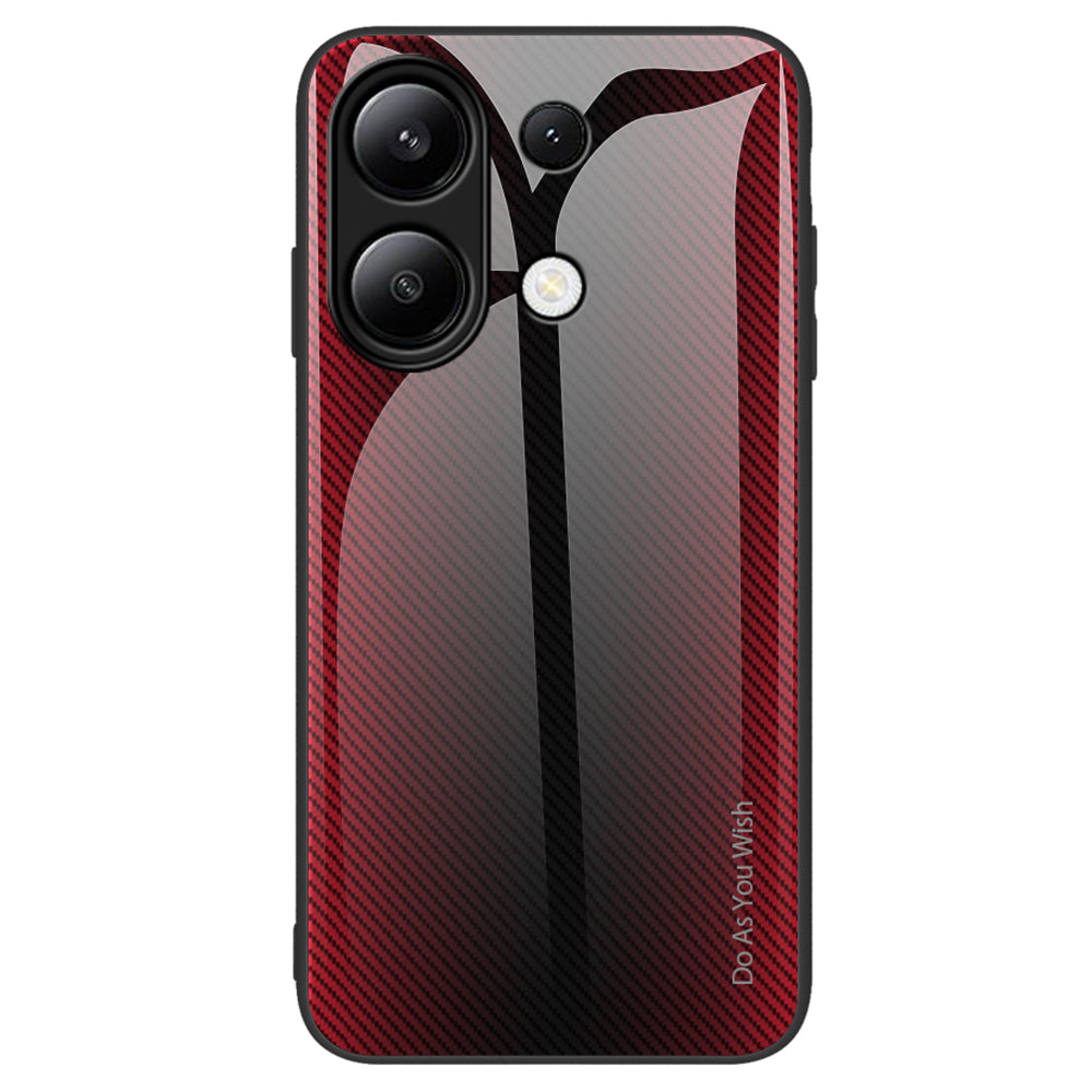 For Xiaomi Redmi Note 13 4G Case Tempered Glass+TPU Drop-proof Phone Cover