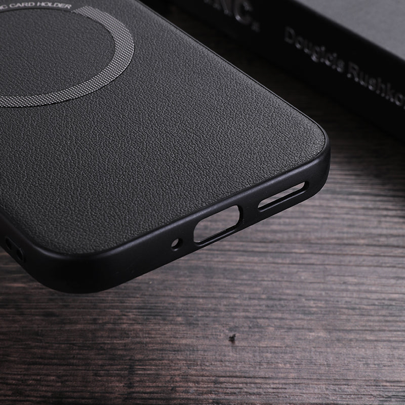 For Google Pixel 9 Case PU Leather+TPU Back Cover Compatible with MagSafe Wireless Charging