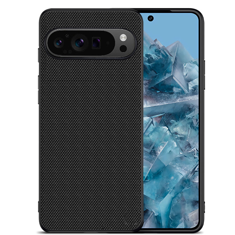 For Google Pixel 9 Pro Case Nylon Coated TPU Dual Layer Armor Phone Cover