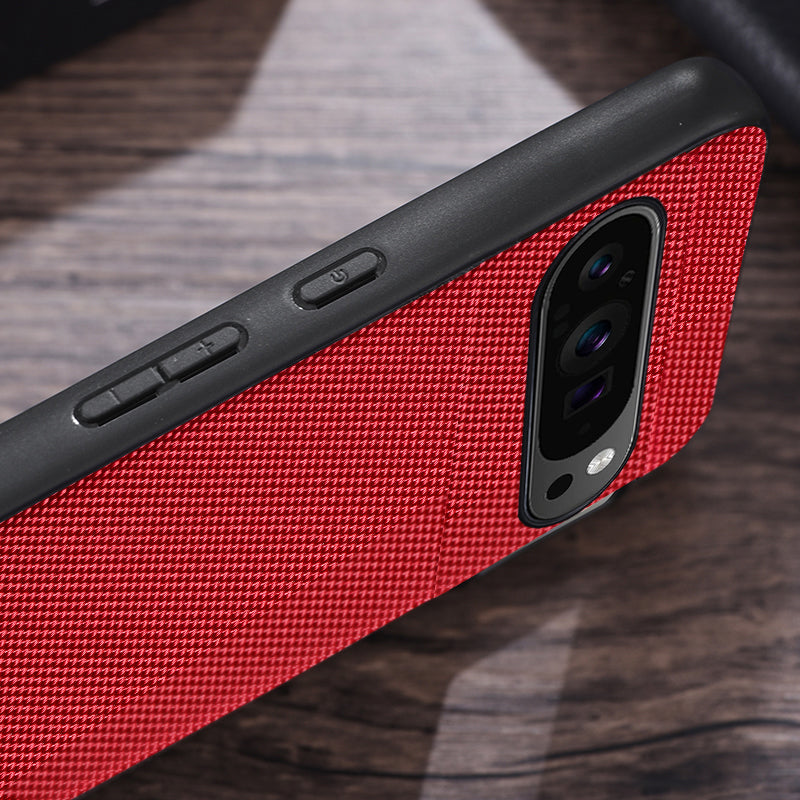 For Google Pixel 9 Pro Case Nylon Coated TPU Dual Layer Armor Phone Cover