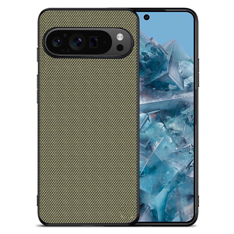For Google Pixel 9 Pro Case Nylon Coated TPU Dual Layer Armor Phone Cover