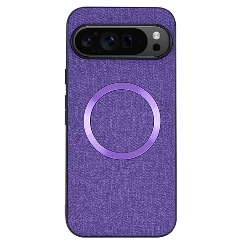 For Google Pixel 9 Case Soft TPU Cloth Texture Magnetic Phone Cover