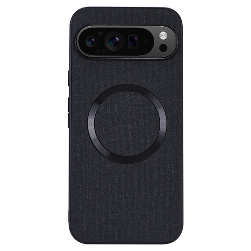 For Google Pixel 9 Case Soft TPU Cloth Texture Magnetic Phone Cover