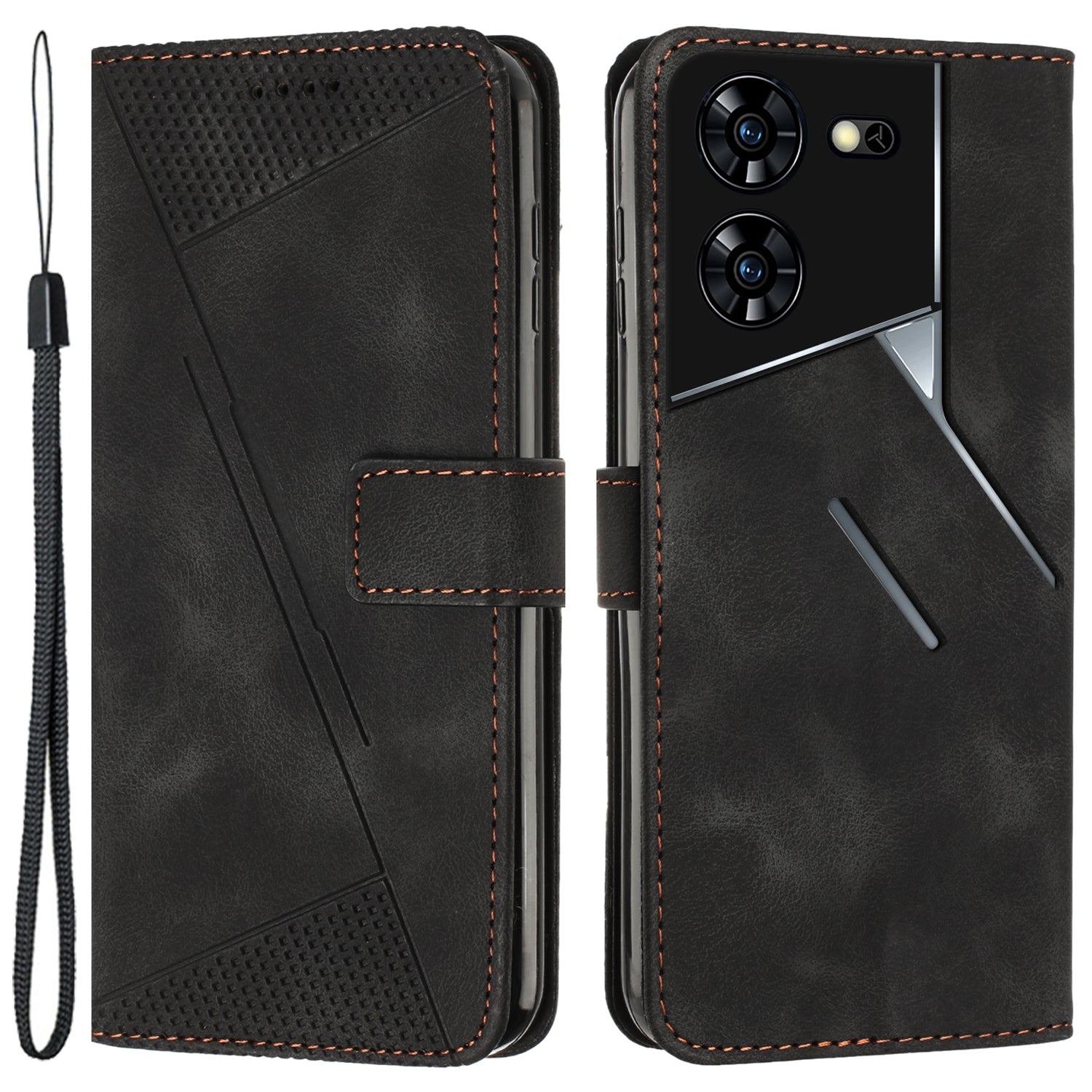 For Transsion Tecno Pova 5 Pro 5G Wallet Phone Case Stand View Anti-Drop PU Leather Cover